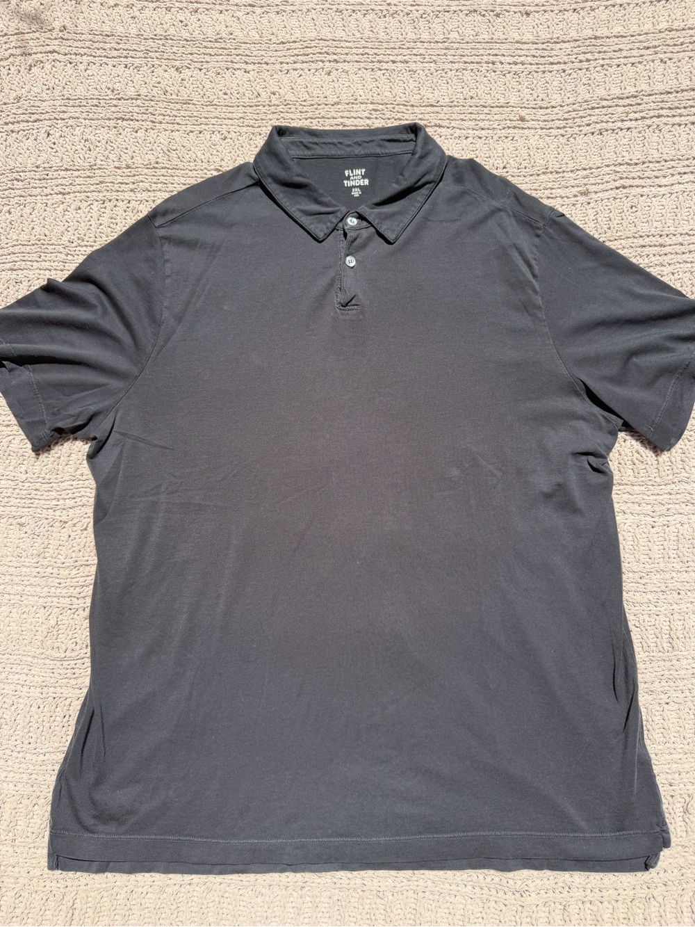 Flint and Tinder Black Men's Polo Shirt